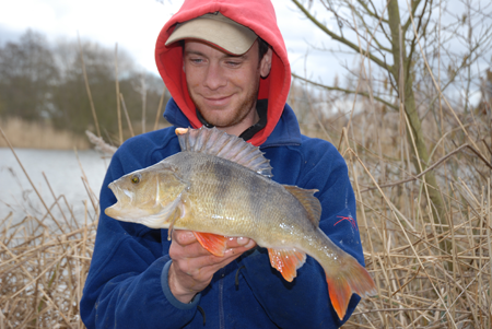 Dave Lambert with a 2.5lb Perch